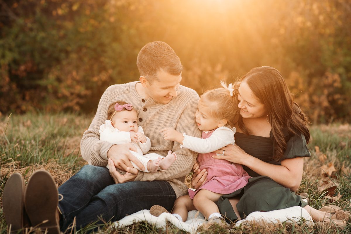 Rachel Cherry Photography family session in warm natural light near Kansas City — family photography in the Kansas City area
