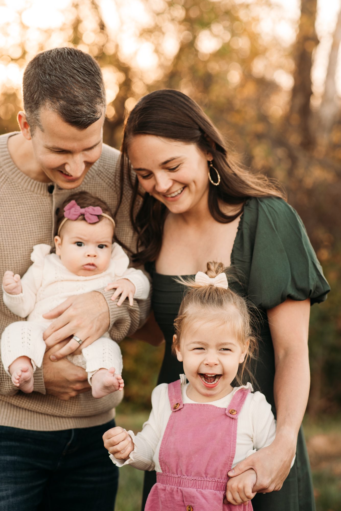 Rachel Cherry Photography family session in warm natural light near Kansas City