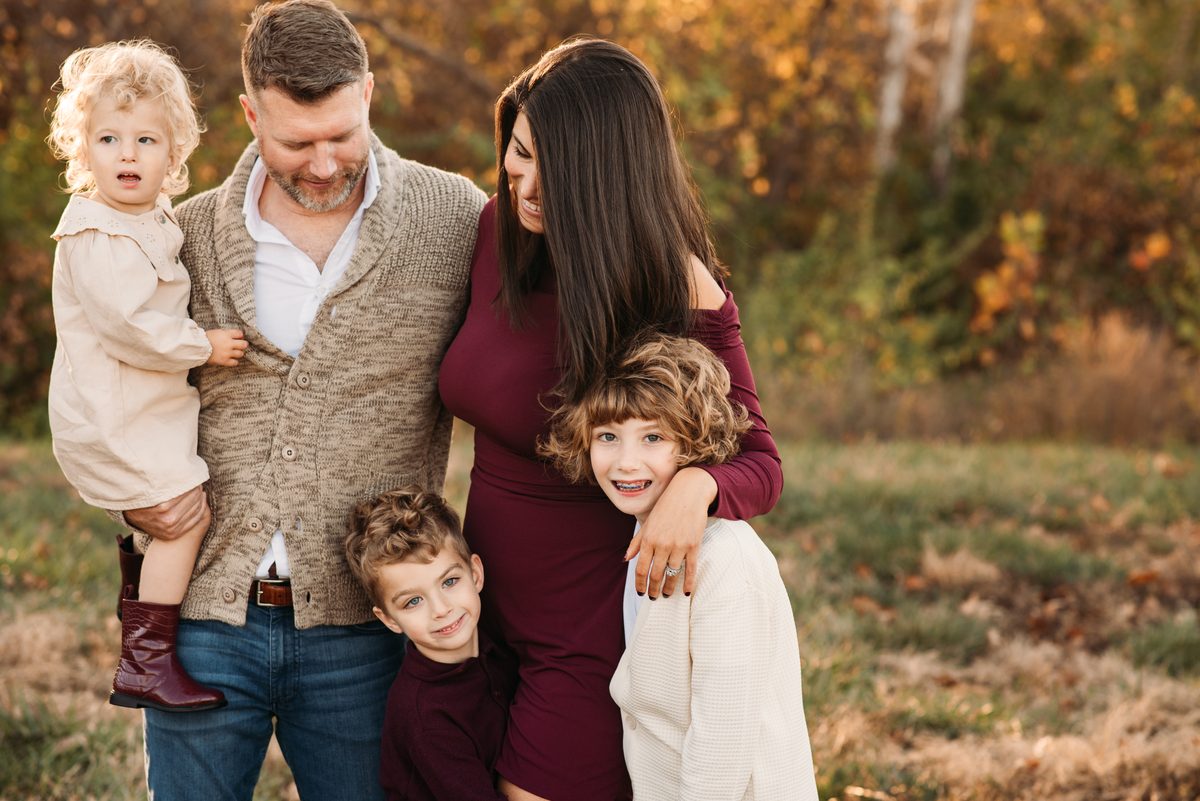 Rachel Cherry Photography family session in warm natural light near Kansas City — family photography in the Kansas City area