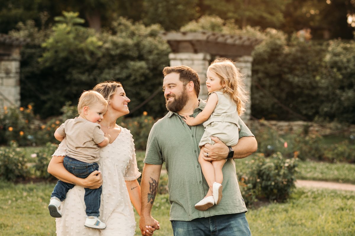 Rachel Cherry Photography family session in warm natural light near Kansas City — family photography in the Kansas City area
